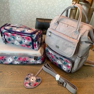 Lug VIA Tote in Water Pearl with accessories